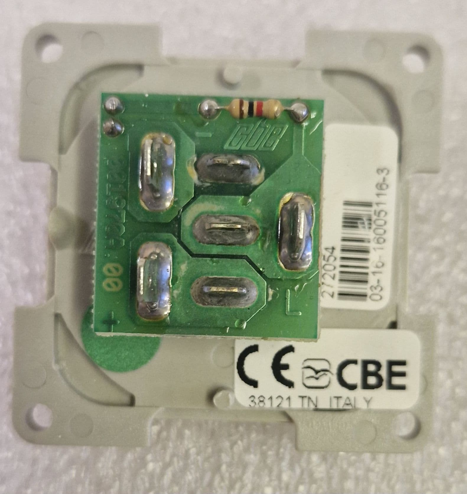 CBE Single Unipolar LED Switch 272054, CBE electrical, Caravan