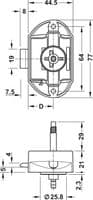 Chrome (Effect) Push Button Toilet Catch, Handles, Knobs & Catches, Campervan Construction, DIY Equipment for Motorhome, Campervan and Caravan Conversions - Grasshopper Leisure