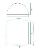 Coleman Event Dome XL 4.5m With 4 Screen Walls & 2 Doors, camping garden beach shelter - Grasshopper Leisure