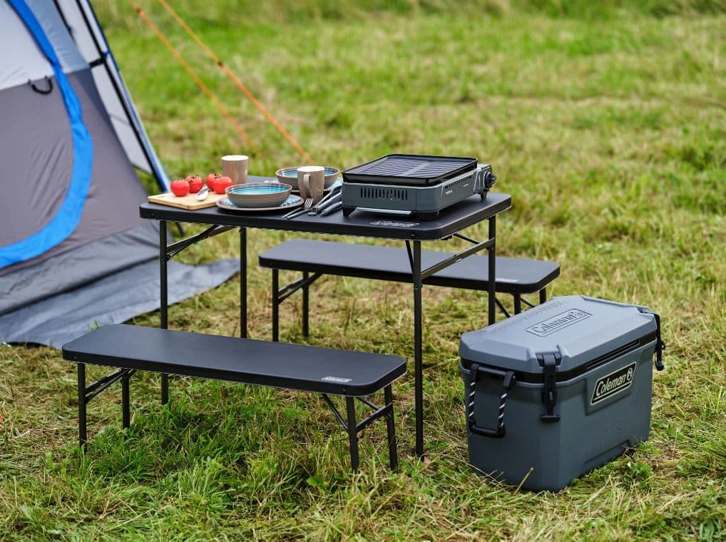 Coleman Pack-Away Table & Bench Set 2199746 - Grasshopper