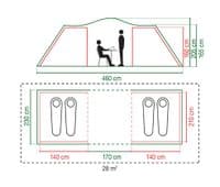 Coleman Spruce Falls 4 Tent (2212623) - Grasshopper Leisure