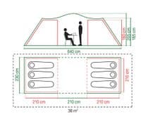 Coleman Spruce Falls 6 Tent (2212621) - Grasshopper Leisure