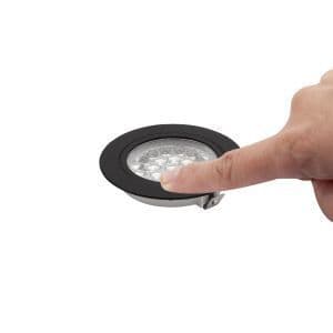 Corvus Mini LED Light 2W 12V Downlight Black Touch Switch