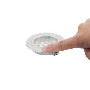 Corvus Mini LED Light 2W 12V Downlight Brushed Nickel Touch Switch