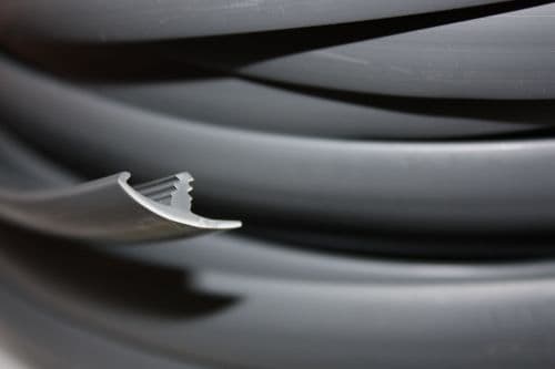 Dark Grey Knock On 15mm Edging Single Lip T Trim (per metre)