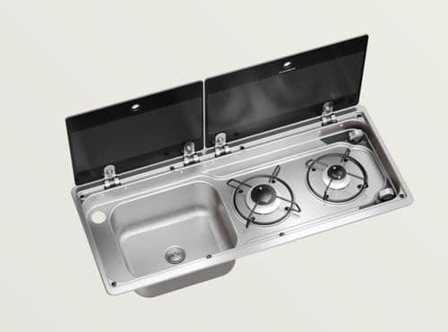 Dometic 9722 Slimline Hob & Sink Unit With Piezo Ignition & Shut Off
