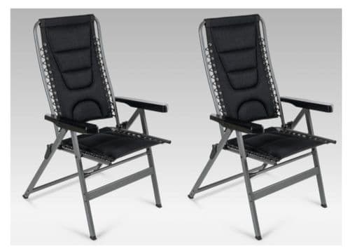 Dometic Lounge Tuscany Reclining Folding Camping Chair (PAIR)