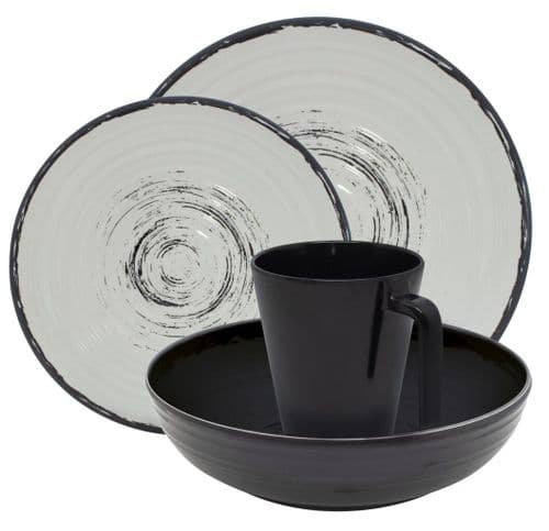 Euro Trail Isla 16 Piece Melamine Anti-Slip Tableware Dinner Set