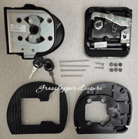 FAP M1 Complete Lock Assembly Black Type 1, Motorhome Lock - Grasshopper Leisure