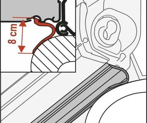 Fiamma Awning Rain Guard Lower (per metre)