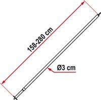 Fiamma Door Pole/Zip Door Pole F45, 05161-02-, Awning & Privacy Room Accessories for caravan and motorhome - Grasshopper Leisure