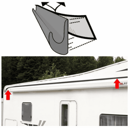 Fiamma Drip Stop 200cm Gutter In Deep Black 2m