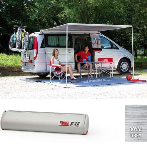 Fiamma F35 Pro 250 Awning Titanium Case Grey Or Blue Fabric