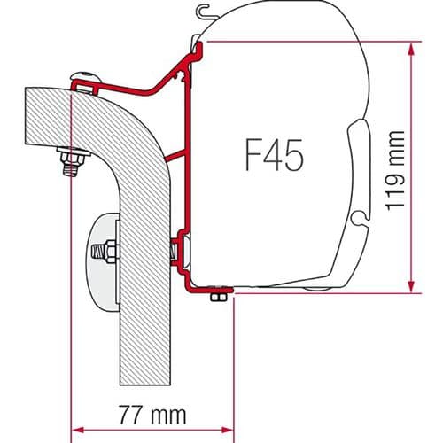 Fiamma F45 Awning Adapter Kit - Hymer Van/B2