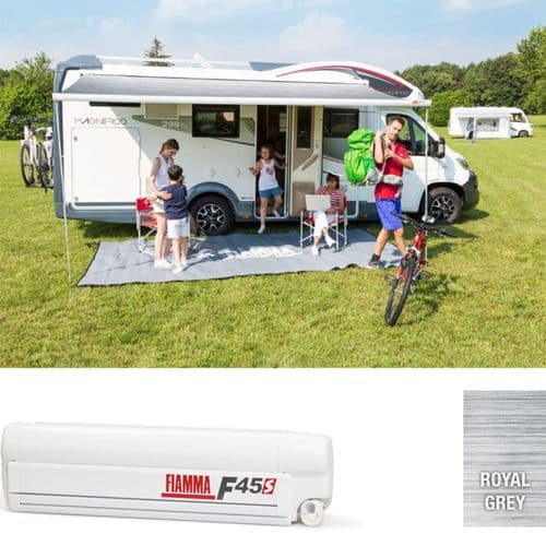 Fiamma F45S 375 Awning White / Grey Or Blue Fabric Campervan/Caravan/Motorhome