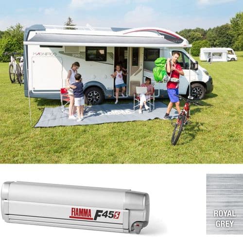 Fiamma F45S 450 Awning Titanium / Grey Or Blue Fabric Campervan/Caravan/Motorhome