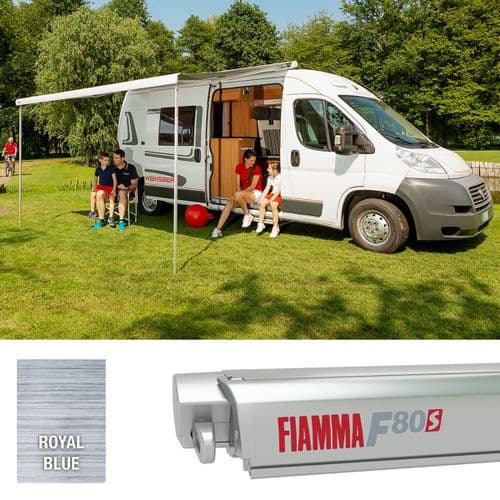 Fiamma F80S 340 Awning Titanium Case Grey Or Blue Fabric
