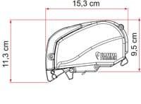 Fiamma F80S 340 Awning Polar White / Royal Grey or Blue, Campervan Motorhome Caravan Awning - Grasshopper Leisure