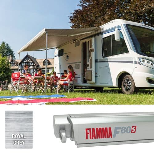 Fiamma F80S 425 Awning Titanium Case Grey Or Blue Fabric