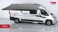 Fiamma F80S 425 Awning Polar White / Royal Grey or Blue, Campervan Motorhome Caravan Awning - Grasshopper Leisure