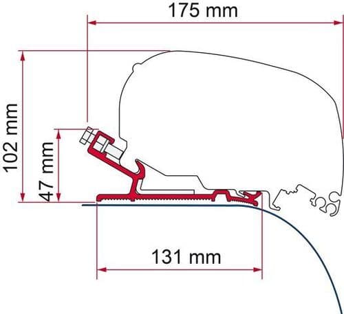 Fiamma Kit Autocruise F65 / F80 Awning Adapter