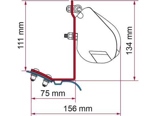 Fiamma Kit F35 Mercedes Viano/Vito Before 2004 Awning Adapter
