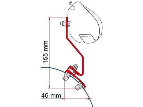 Fiamma Kit F35 VW Caddy Maxi Lift Roof Awning Adapter