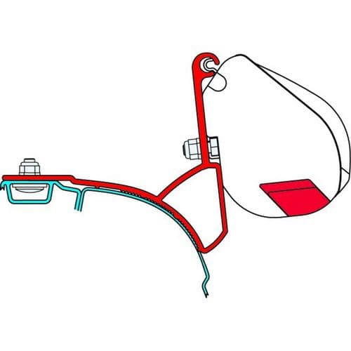 Fiamma Kit F35 VW T5/T6 Transporter Roof Rail Awning Adapter