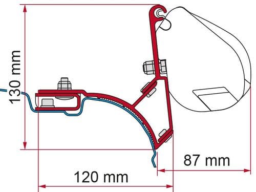 Fiamma Kit F35 VW T5/T6 Transporter UK Awning Adapter