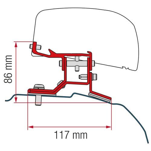 Fiamma Kit F40 Ford Custom L1 SWB (UK) Awning Adapter