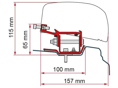 Fiamma Kit F40 Renault Trafic L1 SWB Awning Adapter