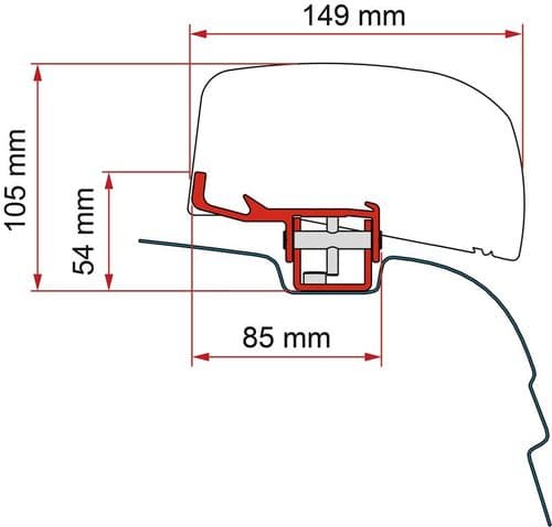 Fiamma Kit F40 VW T5 / T6 UK Awning Adapter