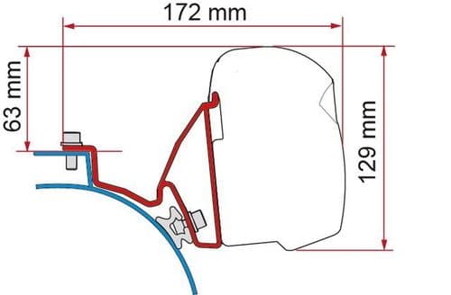 Fiamma Kit F43 VW T5/T6 California Adapter Deep Black