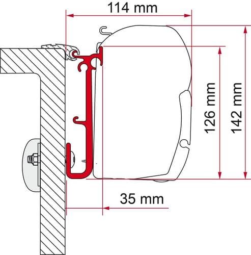 Fiamma Kit F45 Caravan Awning Adapter