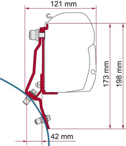 Fiamma Kit F45 Ducato / Master Awning Adapter