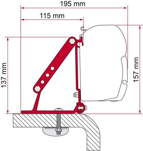 Fiamma Kit F45 Roof Adapter Awning Bracket