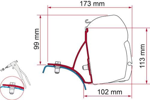 Fiamma Kit F45 Trafic / Vivaro 2001-2014 Awning Adapter
