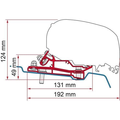 Fiamma Kit Ford Transit H3 L4 2014 On F80S Awning Adapter