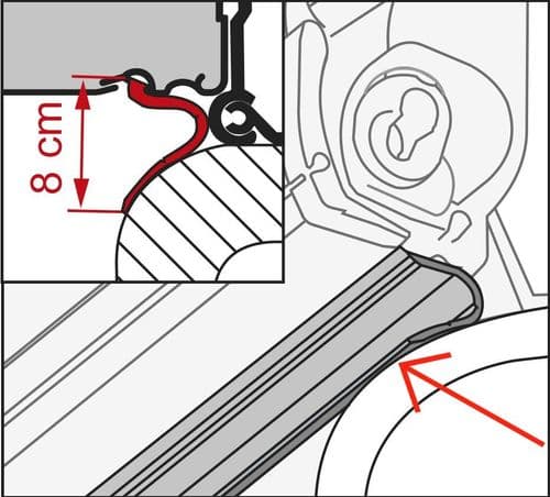 Fiamma Kit Rain Guard Lower 5.5m For F45 And F70 Awning