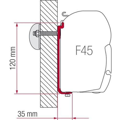 Fiamma Kit S 120 F45 Awning Adapter