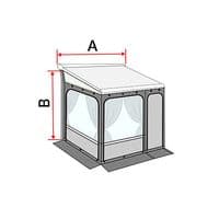 Fiamma Privacy Room Light 300 Medium F45 Awning Enclosure 08362A01- - Grasshopper Leisure