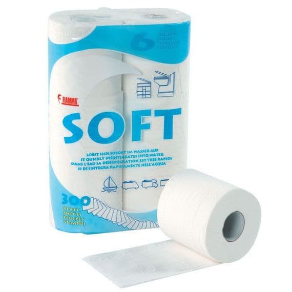 Fiamma Soft 6 Toilet Roll, Caravan Motorhome Toilet Paper