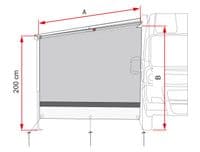 Fiamma Sun View Side Panel For F45 F80 Awning, Sun Blocker 08185-02- - Grasshopper Leisure