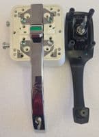 Handle Kit White Left Hand (Horustech) Inner & Outer HSC, Caravan & Motorhome Door Lock - Grasshopper Leisure