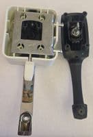 Handle Kit White Left Hand (Horustech) Inner & Outer HSC, Caravan & Motorhome Door Lock - Grasshopper Leisure