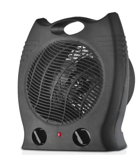 Highland 1000W/2000W Black Fan Camping Heater