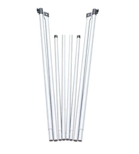 Leisurewize Adjustable Awning Rear Pad Poles – Telescopic Steel (2 Pack)