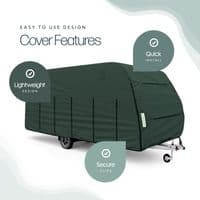 Leisurewize Caravan Cover 17ft - 19ft/5.2m - 5.8m (Large) LWBCCL - Grasshopper Leisure