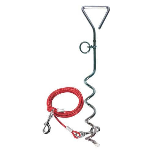 Leisurewize Dog Tether Anchor Stake Screw Peg With 4m Cable