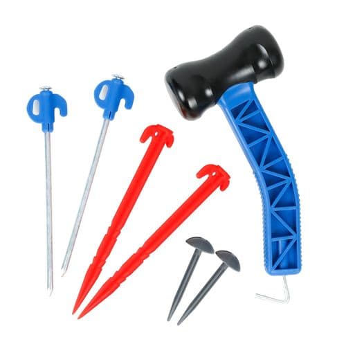 Leisurewize Pegs And Mallet Kit 33 Piece With Peg Box And Peg Cleaner
